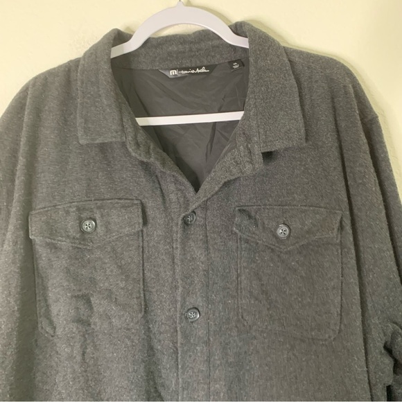 Travis Mathew Mens Elijah Gray 100% cotton button down Jacket pockets XXL - Picture 2 of 9